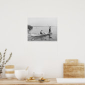 St. Lawrence River Boatmen, 1890.  foto Poster (Keuken)