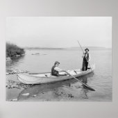 St. Lawrence River Boatmen, 1890.  foto Poster (Voorkant)