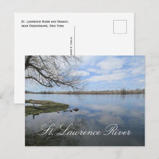 St. Lawrence River en Seaway, New York Briefkaart (Voorkant / Achterkant)