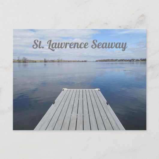 St. Lawrence River en Seaway van Dock, NY Briefkaart (Voorkant)