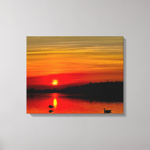 St. Lawrence River Sunset Canvas Afdruk