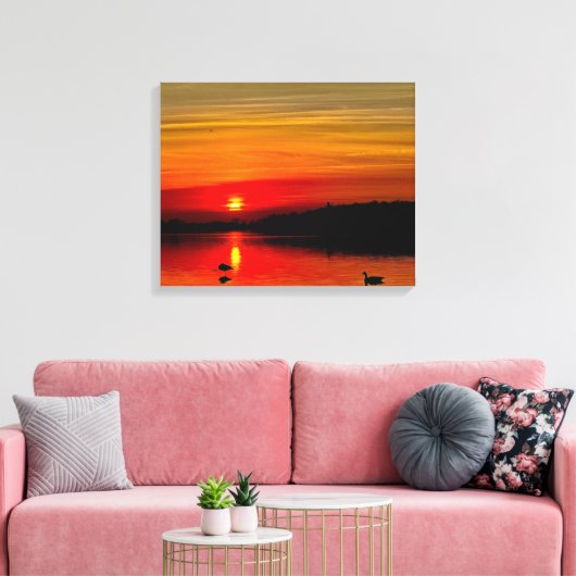 St. Lawrence River Sunset Canvas Afdruk (Insitu (Woonkamer))