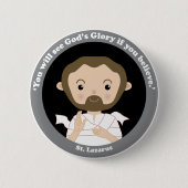 St. Lazarus Ronde Button 5,7 Cm (Voorkant)