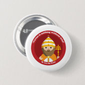 St. Leo de Grote Ronde Button 5,7 Cm (Voorkant /achterkant)