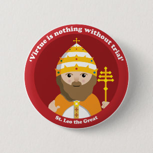 St. Leo de Grote Ronde Button 5,7 Cm