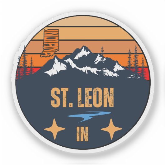 St. Leon, Indiana Sticker (Voorkant)