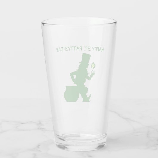 ST. LEPRECHAUN glas VAN DE DAG VAN DE PATRICK (Achterkant)