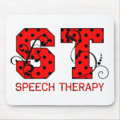 St letters rode en zwarte stippen muismat (Voorkant)