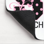 st letters zwarte en roze pols muismat (Hoek)