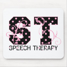 st letters zwarte en roze pols muismat