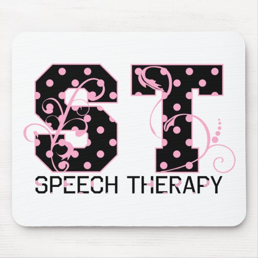 st letters zwarte en roze pols muismat (Voorkant)
