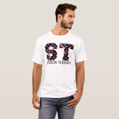 st letters zwarte en roze pols t-shirt (Voorkant volledig)
