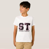 st letters zwarte en roze pols t-shirt (Voorkant volledig)