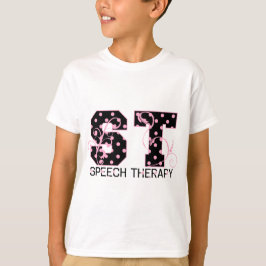 st letters zwarte en roze pols t-shirt