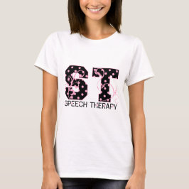 st letters zwarte en roze pols t-shirt