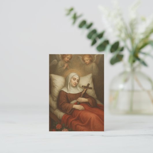 St. Lidwina van Schiedam Gebed Multiple Sclerose Visitekaartje (Staand voorkant)