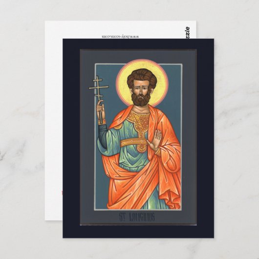 St. Longinus de Centurion Prayer-kaart Briefkaart (Voorkant / Achterkant)