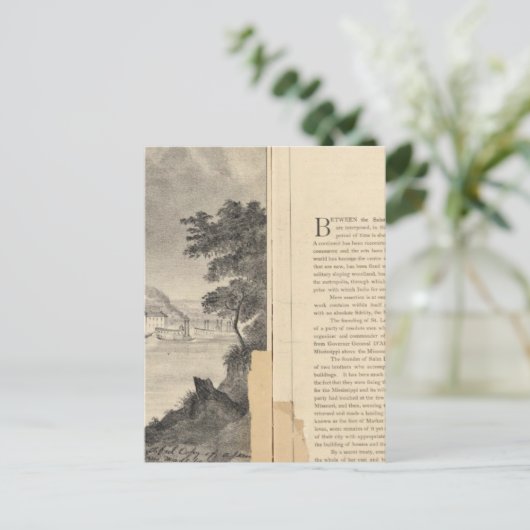 St. Louis, 1832 Briefkaart (Staand voorkant)