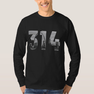 St. Louis 314 Netnummer Skyline Missouri T-shirt