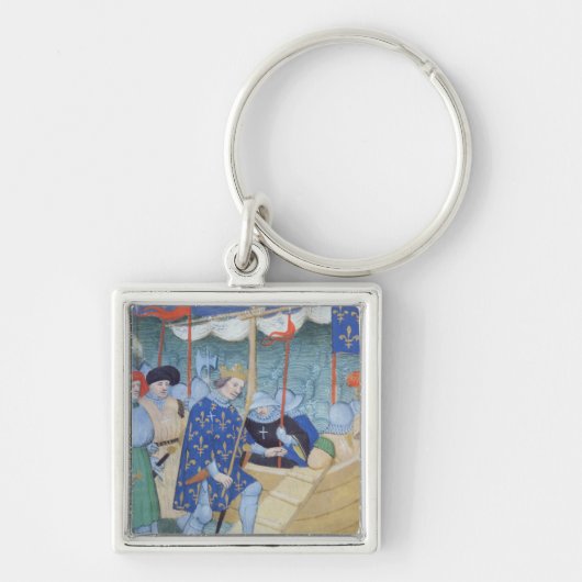 St. Louis aan het inschepen voor de kruistochten Sleutelhanger (Voorkant)