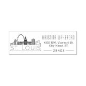 St. Louis | Aangepast zelfinkend stempel voor adre (Design)