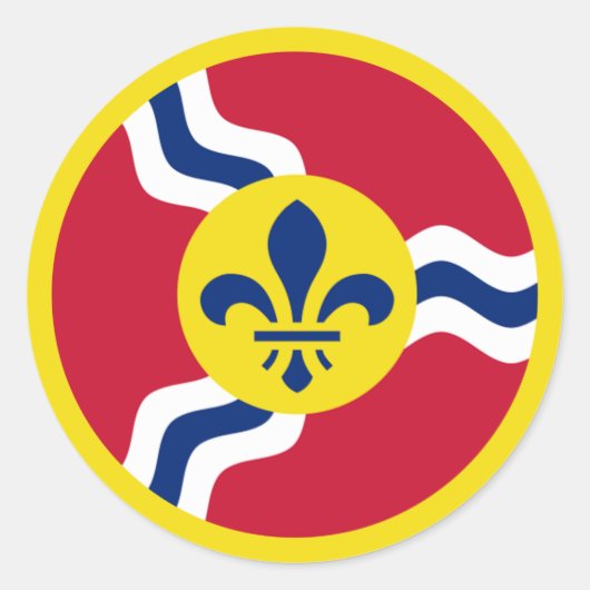 St. Louis Aero Force Ronde Sticker (Voorkant)