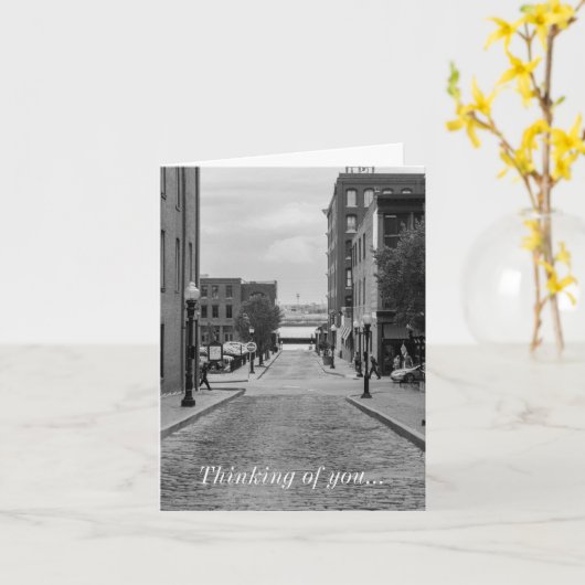 St. Louis Alley Grayscale denken van je kaart (Gele Bloem)