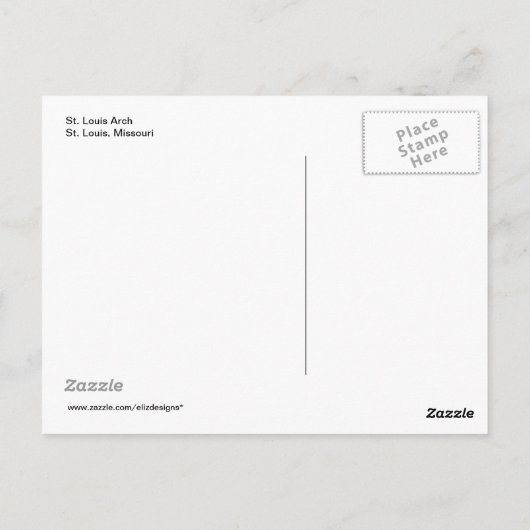 St. Louis Arch Briefkaart (Achterkant)