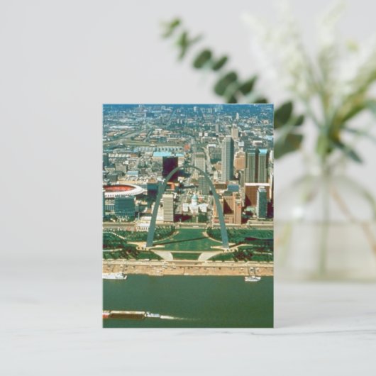 St. Louis Arch en Skyline Briefkaart (Staand voorkant)