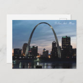 St. Louis Arch, Illinois Nachttijd Feestdagenkaart (Voorkant / Achterkant)