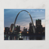 St. Louis Arch, Illinois Nachttijd Feestdagenkaart (Voorkant)