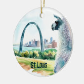 St. Louis Arch Llama Souvenir Keramisch Ornament (Links)