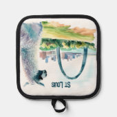 St. Louis Arch Llama Souvenir Pannenlap (Voorkant)