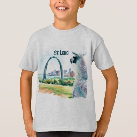 St. Louis Arch Llama Souvenir T-shirt (Voorkant)