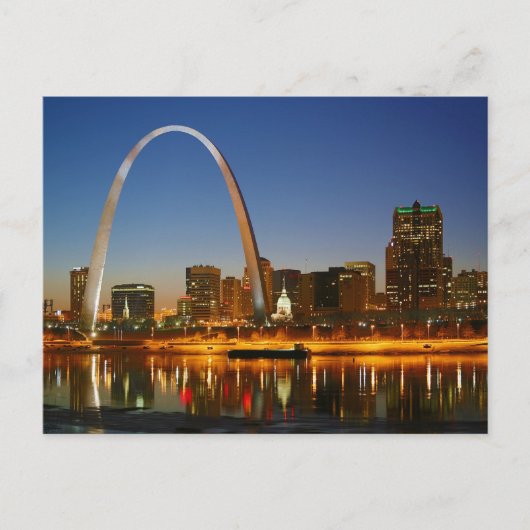 St. Louis Arch Missouri op de Mississippi door Nig Briefkaart (Voorkant)