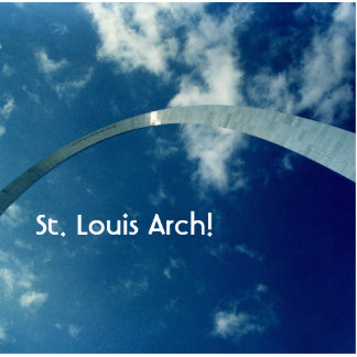 St. Louis Arch Overhead clouds sun lrg1, St. Lou.. Staand Fotobeeldje