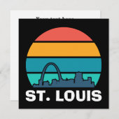 St. Louis Arch Retro Sunset Cityscape (Voorkant / Achterkant)