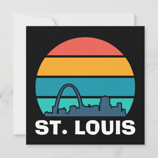 St. Louis Arch Retro Sunset Cityscape (Voorkant)