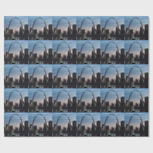 St Louis Arch Skyline Cadeaupapier (Vlak)