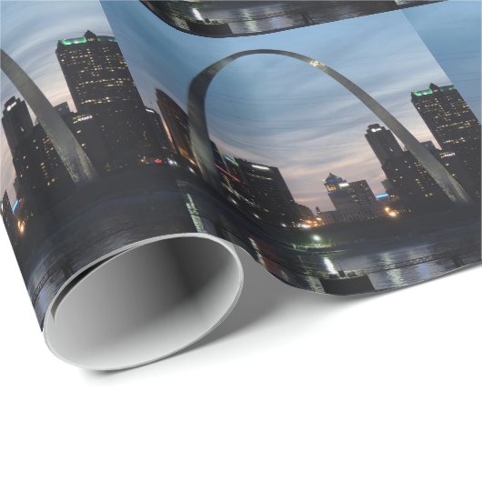 St Louis Arch Skyline Cadeaupapier (Rol Hoek)