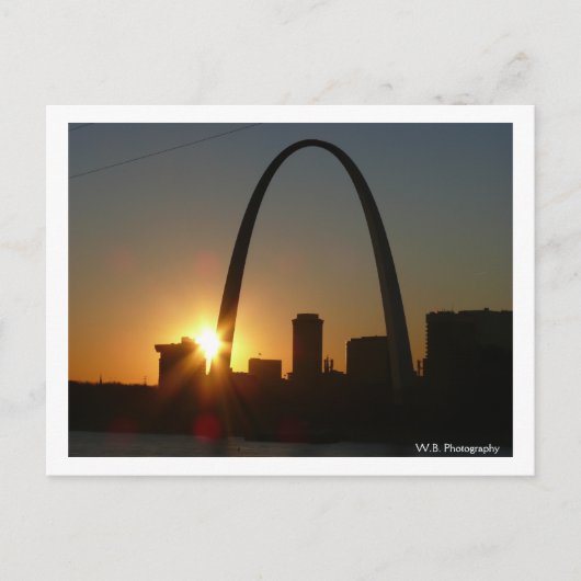 St. Louis Arch Sunset Briefkaart (Voorkant)