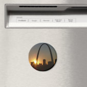 St. Louis Arch Sunset Magneet (Insitu (Vaatwasser))