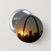 St. Louis Arch Sunset Ronde Button 5,7 Cm (Voorkant /achterkant)