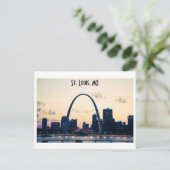 St. Louis Arch tijdens de zonsondergang Briefkaart (Staand voorkant)