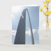 St. Louis Arch Wenskaart Kaart (Gele Bloem)