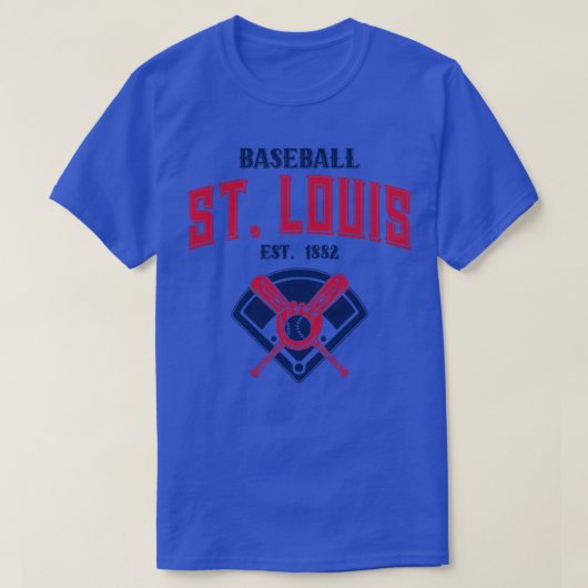 St Louis Baseball EST 1882  Look Tekst T-shirt (Design voorkant)