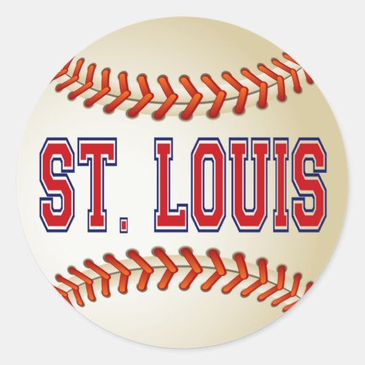 ST. LOUIS BASEBALL RONDE STICKER (Voorkant)