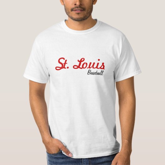 ST. LOUIS BASEBALL WHITE VALUE T-SHIRT (Voorkant)