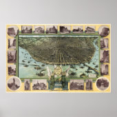 St. Louis birdseye map - 1896 (Graf) BigMapBlog Poster (Voorkant)