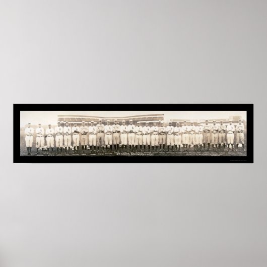 St. Louis Browns Baseball Foto 1911 Poster (Voorkant)
